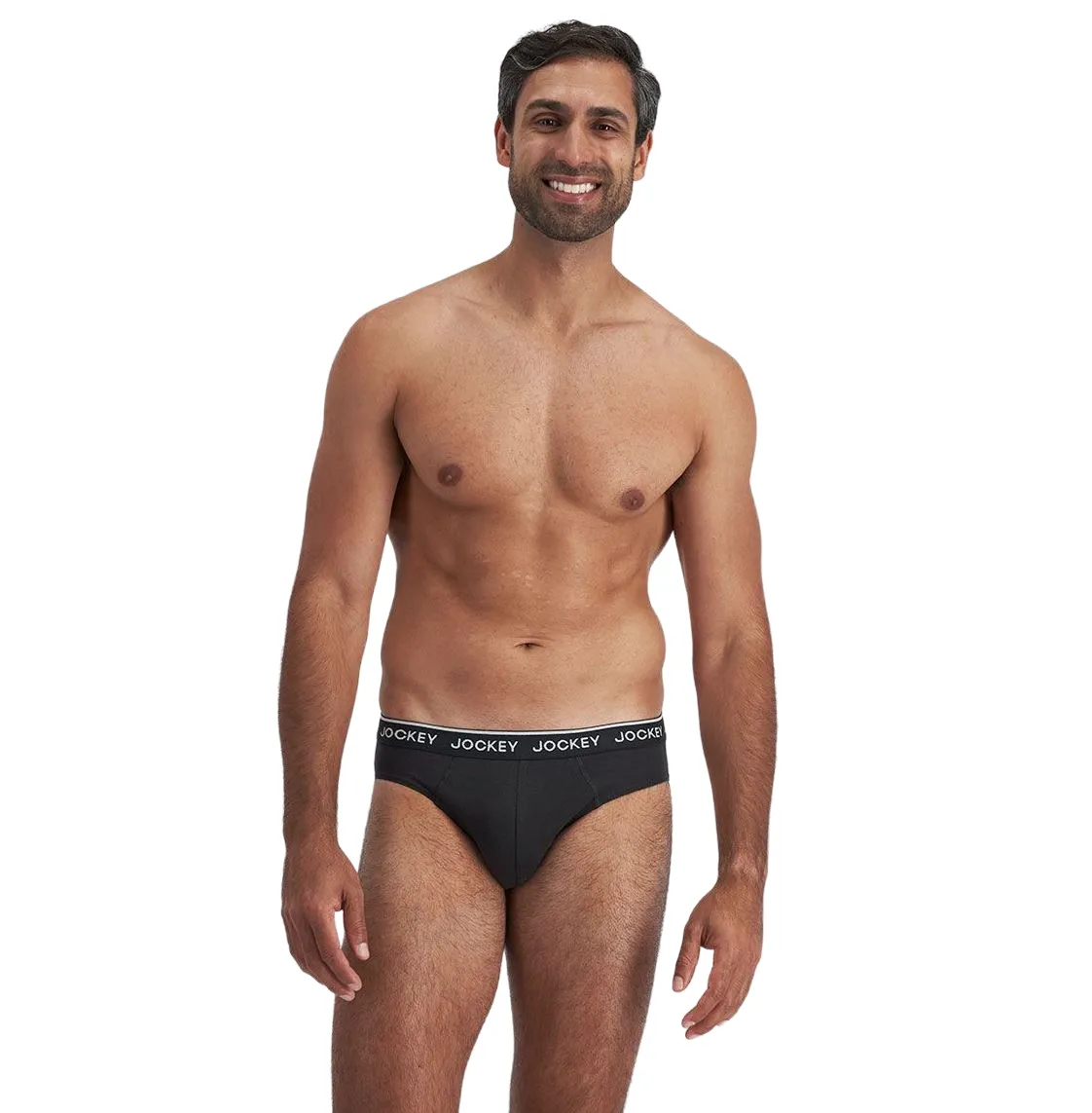 12 X Jockey Elastic Cotton Brief Underwear Black / Grey Undies