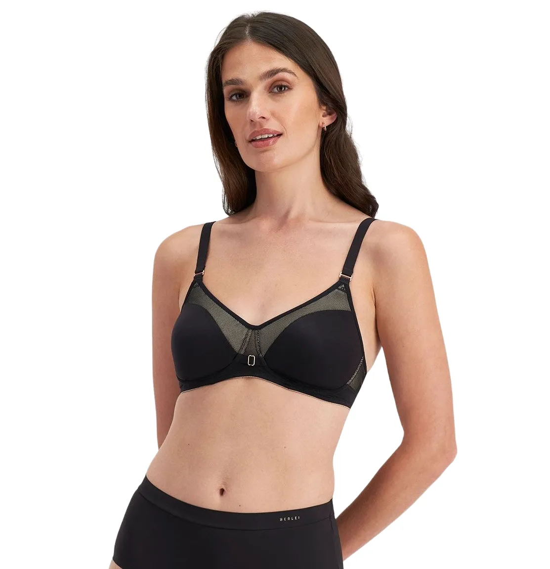 2 x Berlei Womens Post Surgery Mesh Black Bra