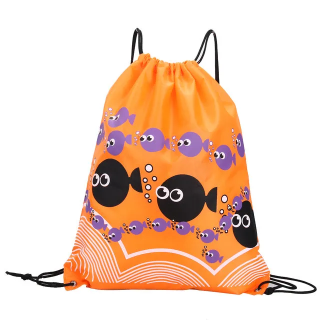 34*42cm Double Layer Drawstring Waterproof Backpacks Colorful Shoulder Bag Swimming Bags for Outdoor Sports EA14