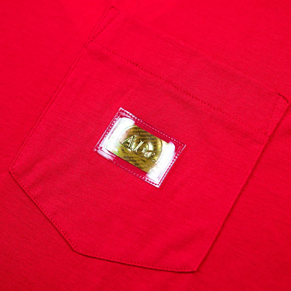 Abc 123. Lightweight S/S Pocket Tee (Garnet Red)