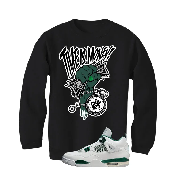 Air Jordan 4 Oxidized Green Black T-Shirt (Time Is Money)| illcurrency