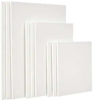 Amazon Brand - Solimo Cotton Canvas Boards for Painting (8x10, 6x8, 6x6 Combo Pack of 9,White)