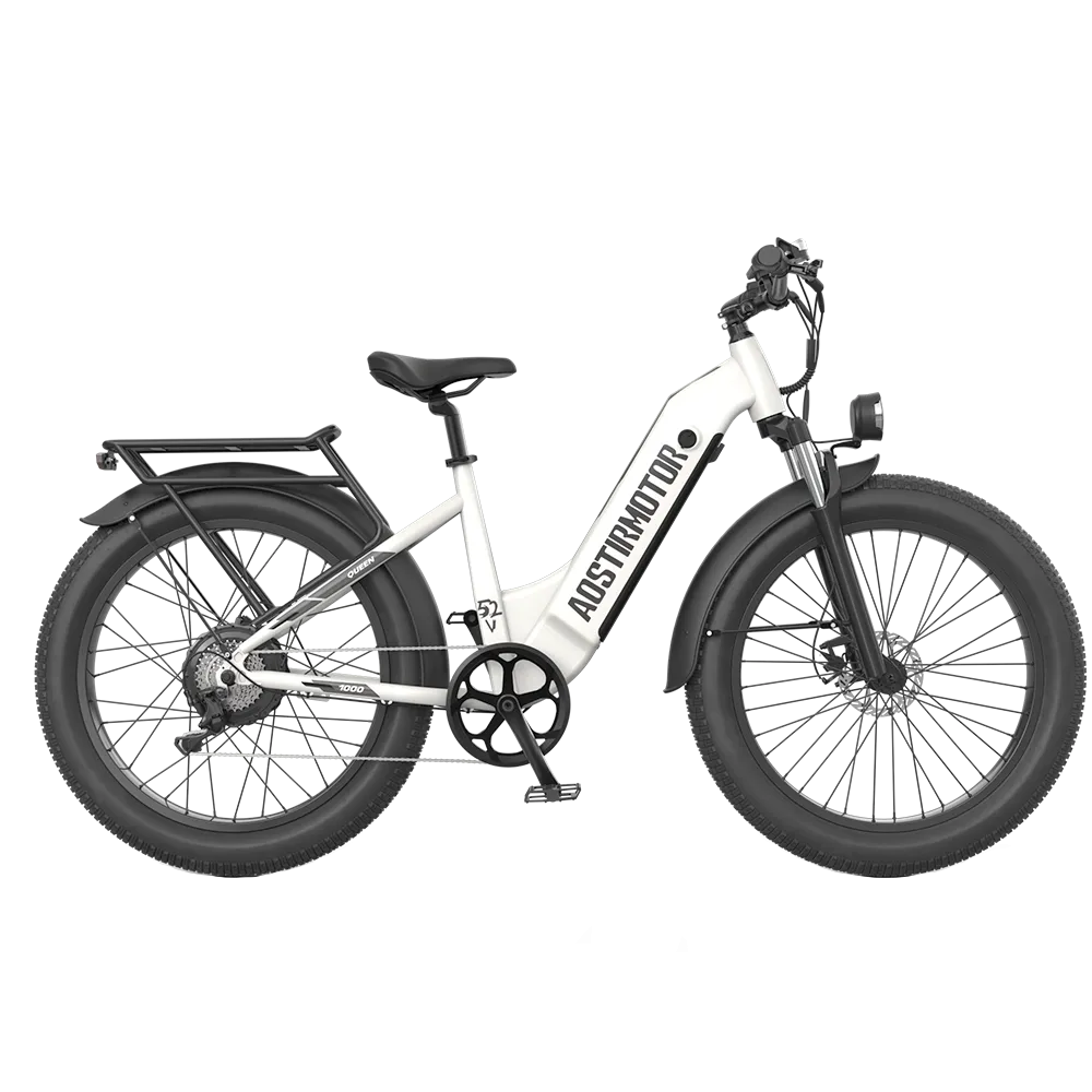 Aostirmotor 52V All-Terrain Electric Bike Queen | 1000W Brushless Motor | 52V 15Ah Lithium-Ion Battery | 330 lbs