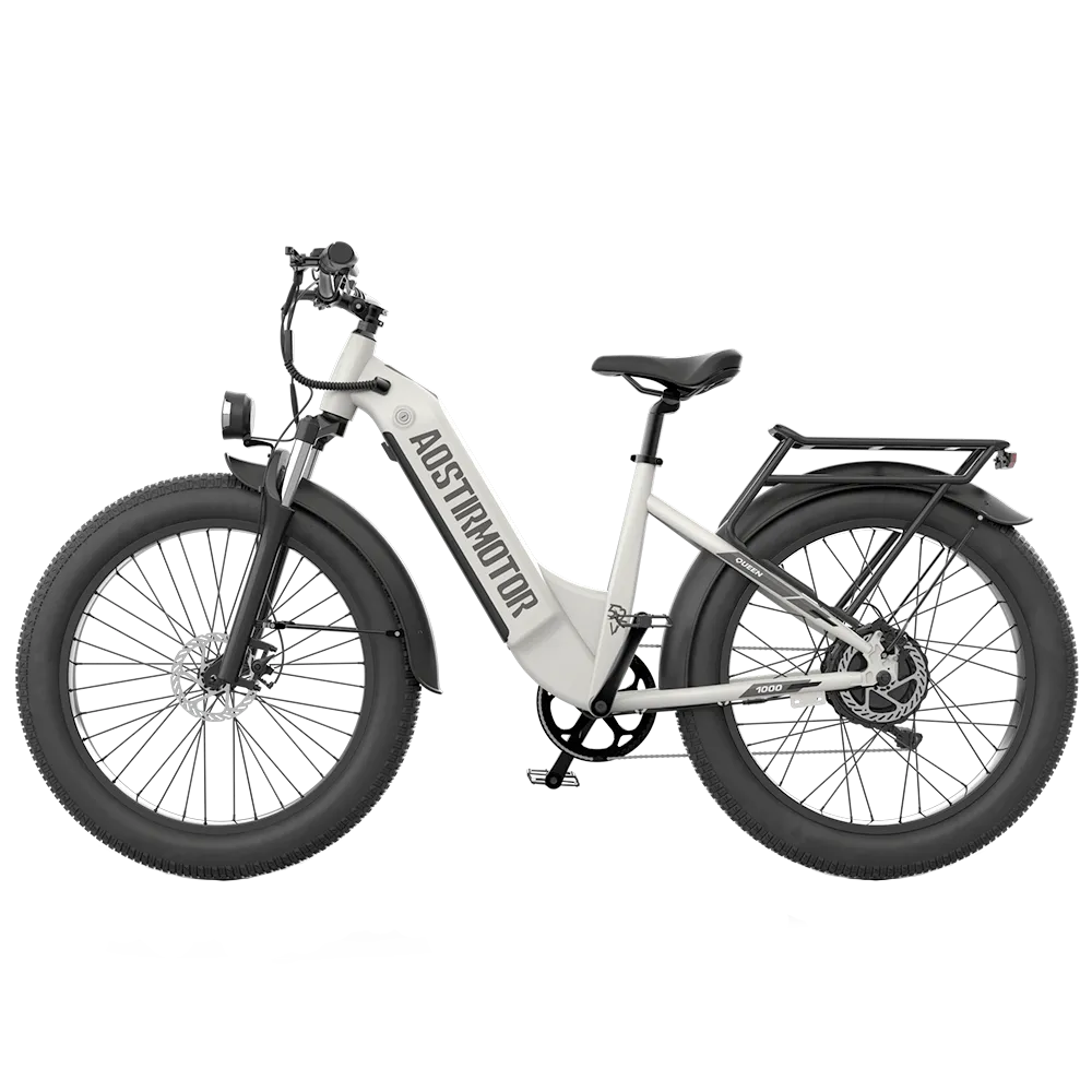 Aostirmotor 52V All-Terrain Electric Bike Queen | 1000W Brushless Motor | 52V 15Ah Lithium-Ion Battery | 330 lbs