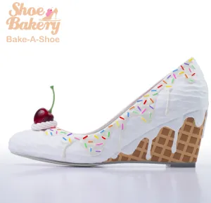 Baked and Ready Vanilla Ice Cream Wedge Sz 10 | 2.5 inch heel height