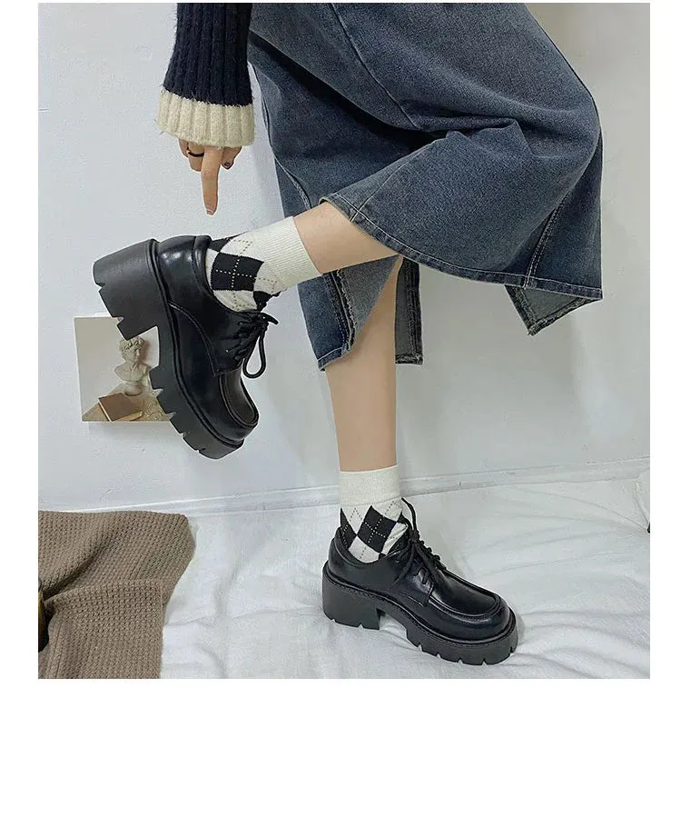 binfenxie Japanese School Uniform Jk Student Shoes Girls Women Kawaii Lolita Soft Sister Round Toe Platform low Heel shoes Mary Jane Shoes