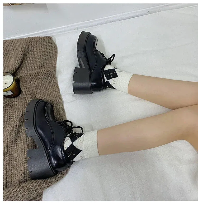 binfenxie Japanese School Uniform Jk Student Shoes Girls Women Kawaii Lolita Soft Sister Round Toe Platform low Heel shoes Mary Jane Shoes