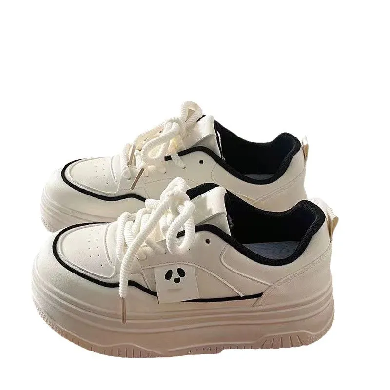 binfenxie  -  Spring Autumn White Platform Sneakers for Women Fashion Casual PU Leather Board Shoes Female New Designer Zapatos De Mujer