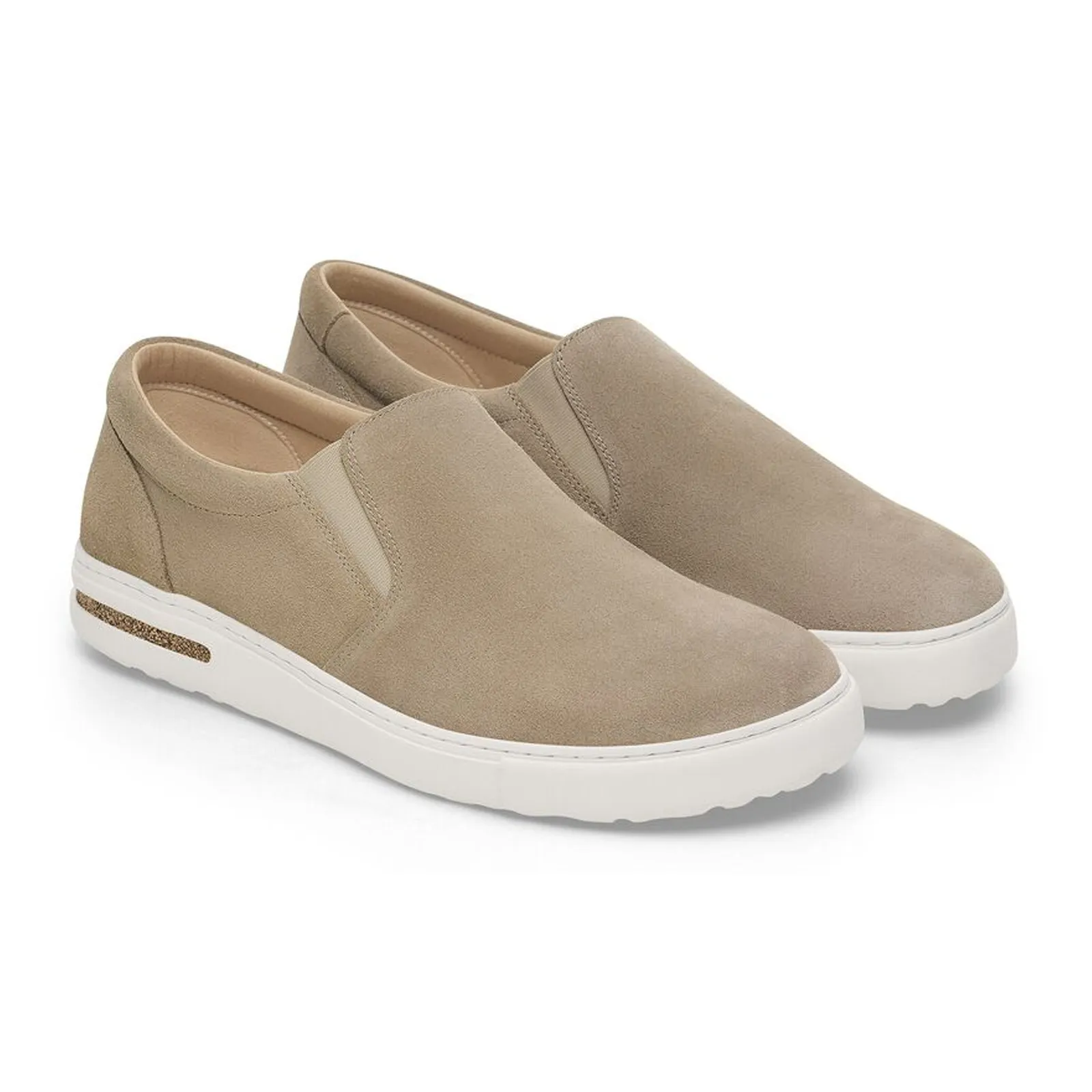 Birkenstock Oswego Narrow Slip On Sneaker (Women) - Taupe Suede