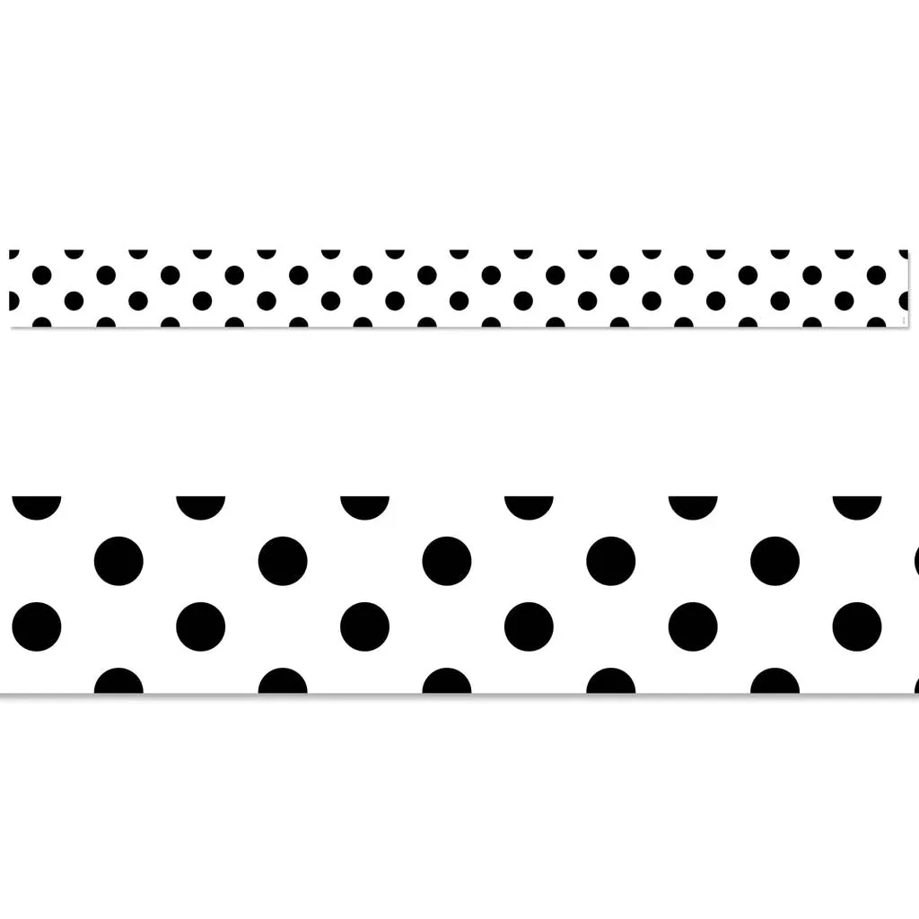 Black Polka Dots EZ Border Core Decor