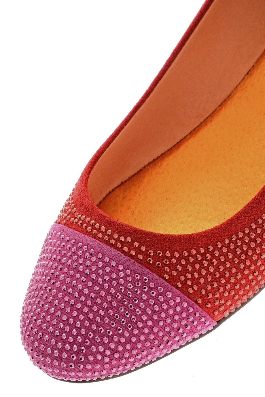 BLINK AUGUSTA Trois-Couleurs Studded Ballerinas