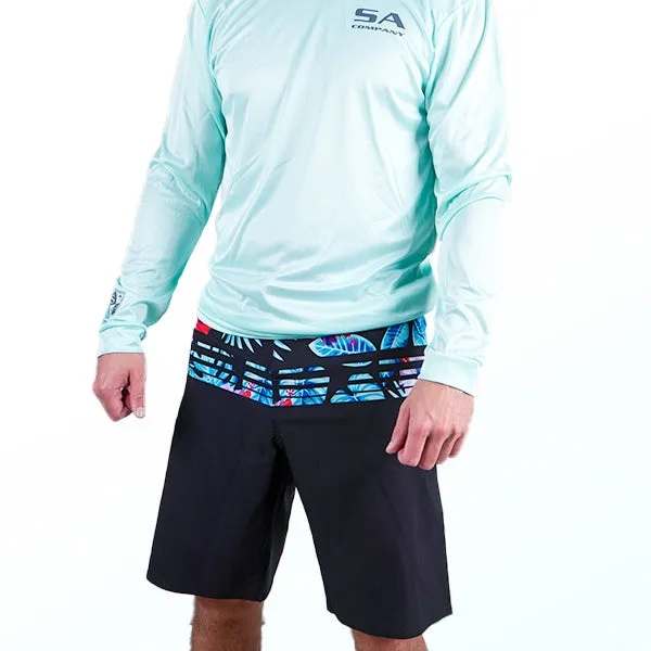 Board Shorts | Tropic Like It's Hot | Silver SA Shield