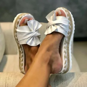 Bow Platform Sandals