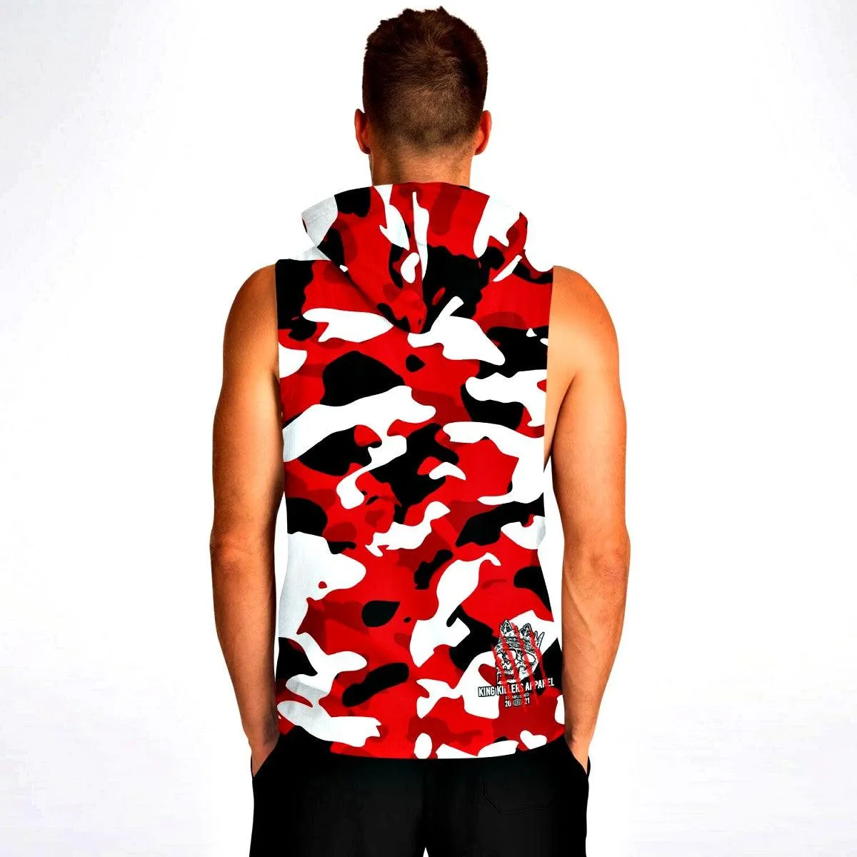 CAMO KILLER - Red Tiger Camouflage Sleeveless Hoodie