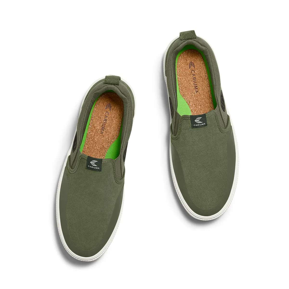 CARIUMA Slip-On Pro Bronze Green Suede Sneaker Womens