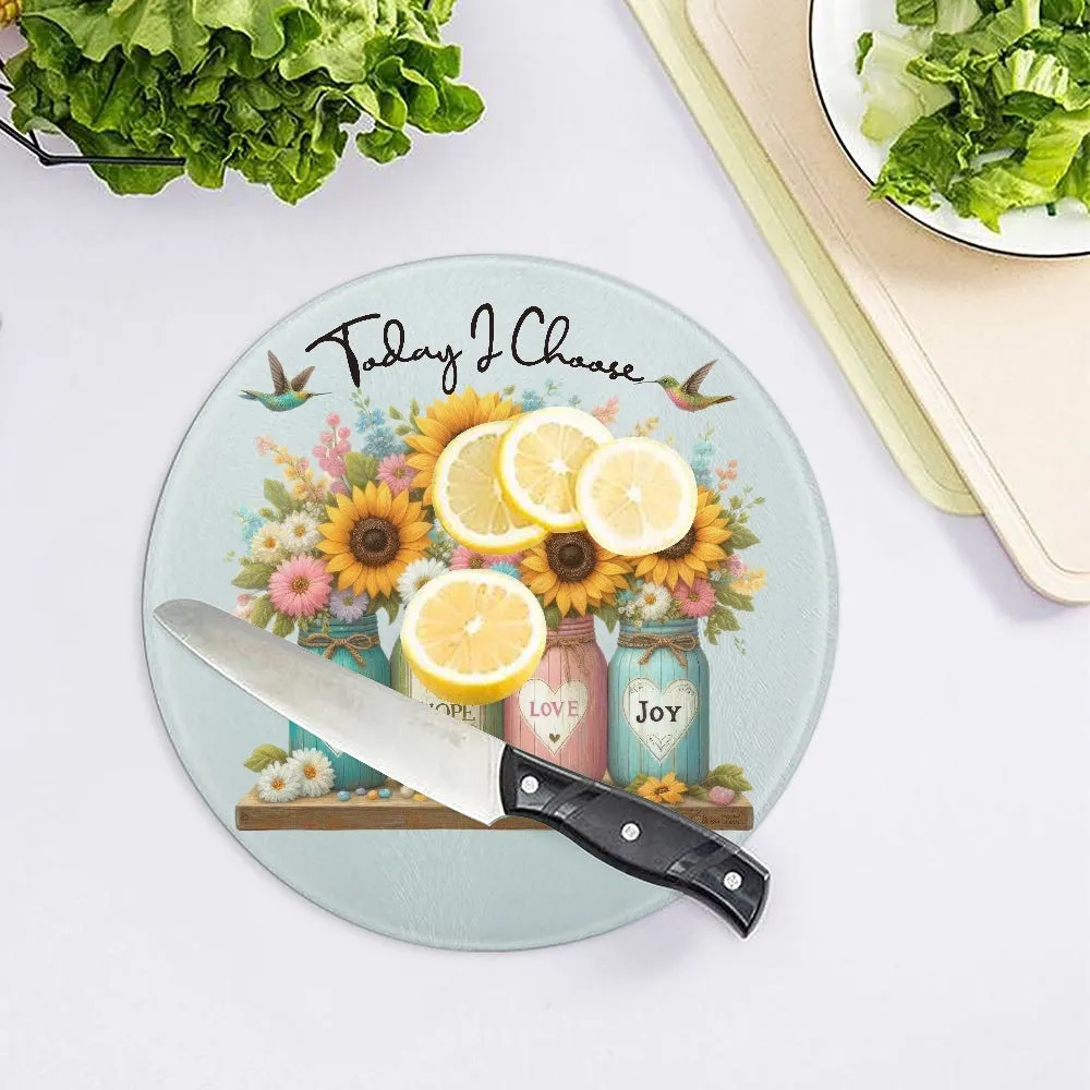 Choose Faith | Tempered Glass Cutting Board