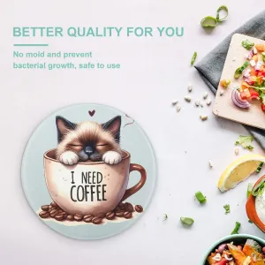 Coffee Love Tempered Glass Cutting Board