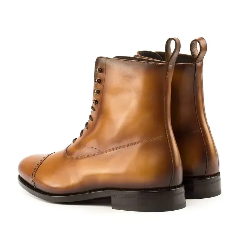 Cognac Calf Balmoral Boots