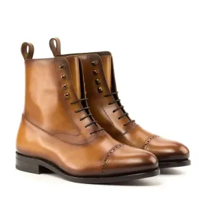 Cognac Calf Balmoral Boots