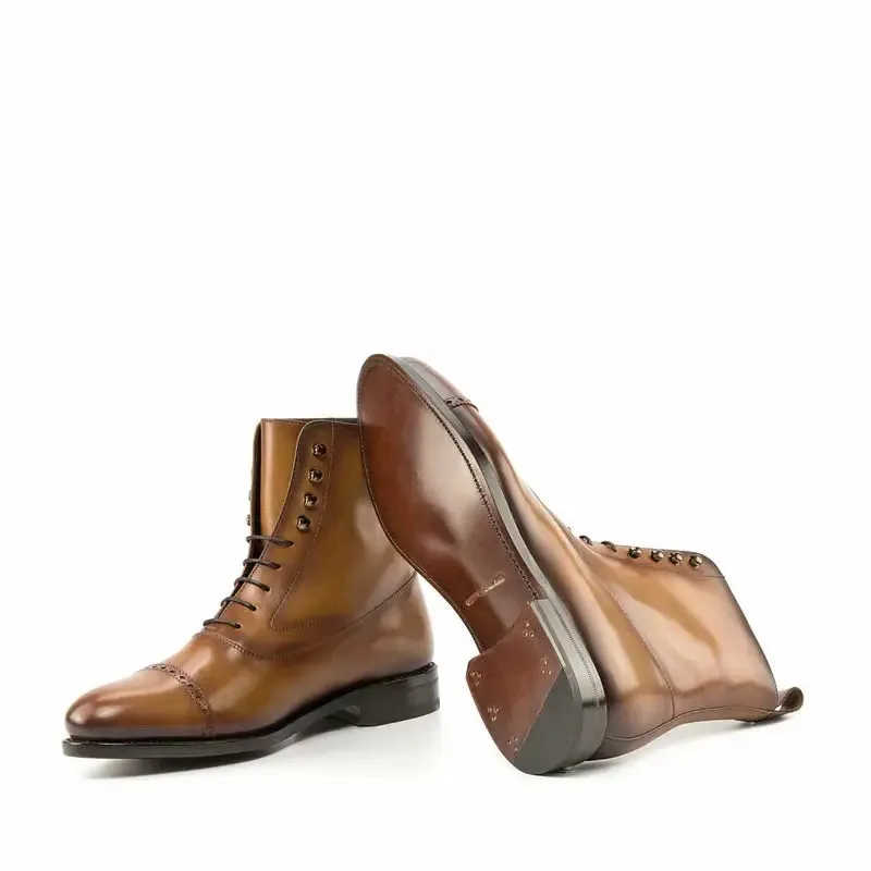 Cognac Calf Balmoral Boots