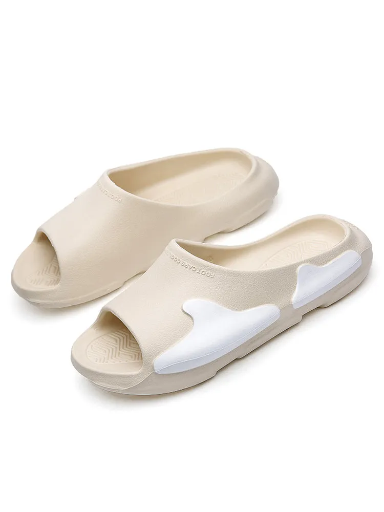 Contrast Color Thick Sole Height Increasing Beach Slipper&Sandal