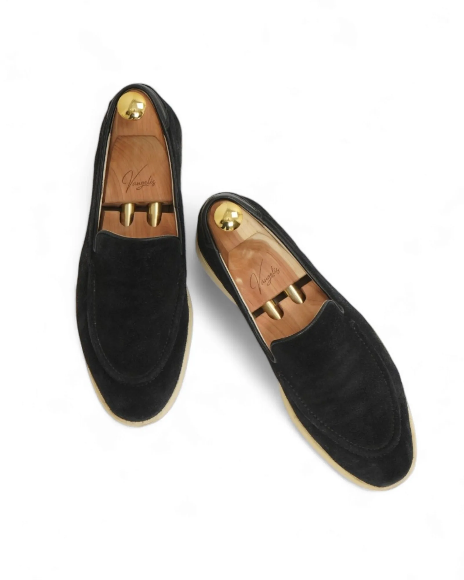 C.QP - Navy Suede Slippers UK 7 / EU 41