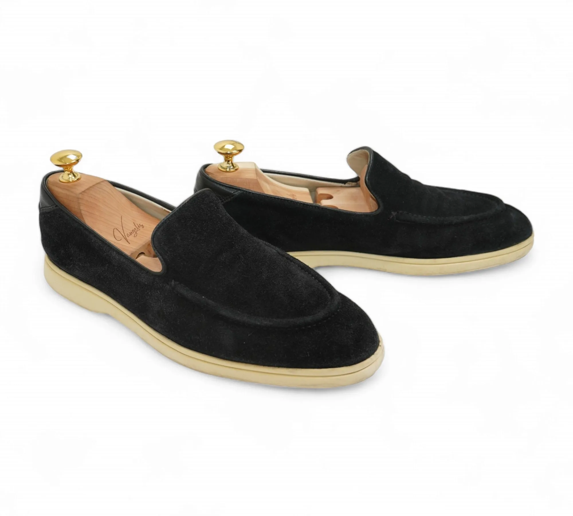 C.QP - Navy Suede Slippers UK 7 / EU 41