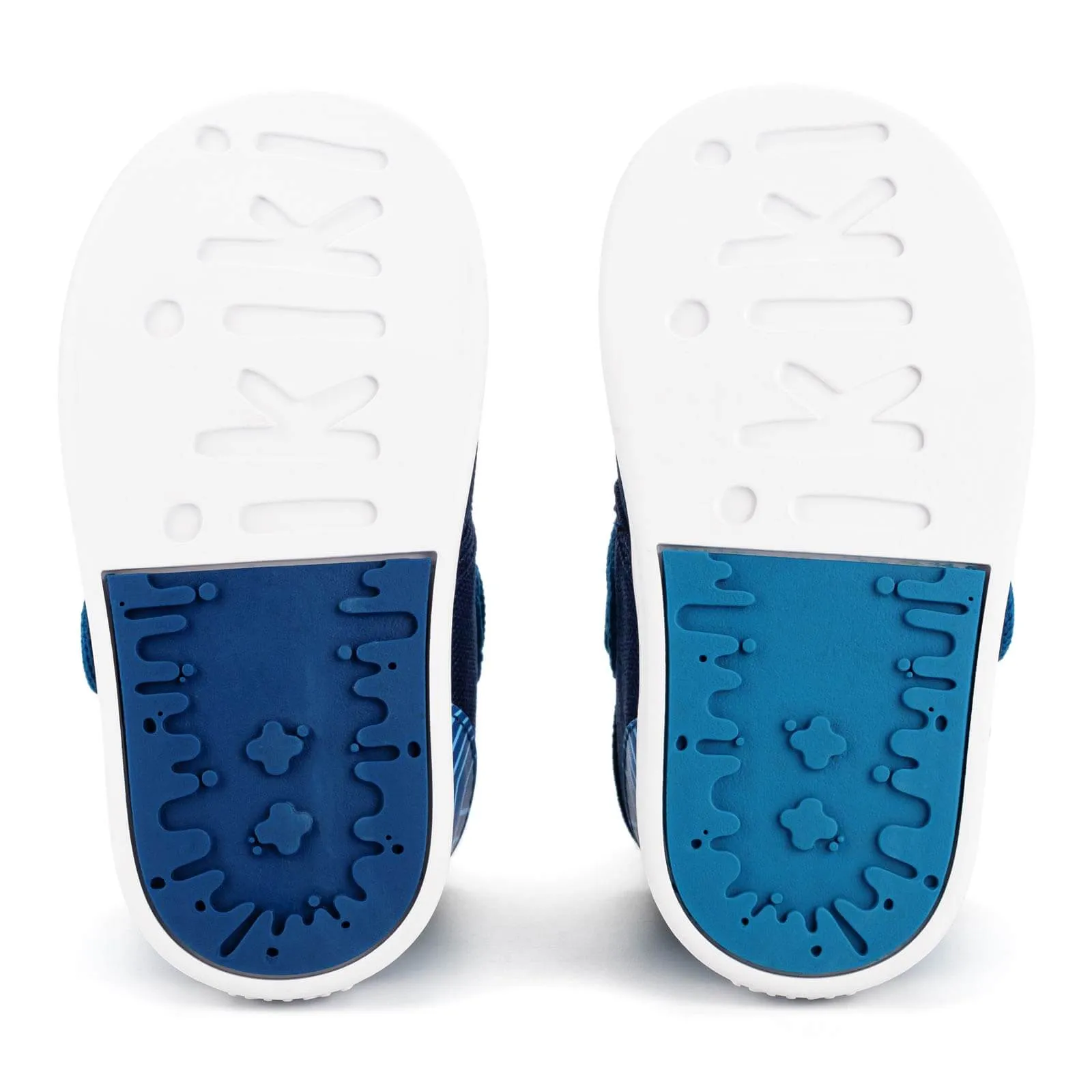 Cyber Stomp Squeakerless Toddler Shoes | Blue Circuit Board Pattern