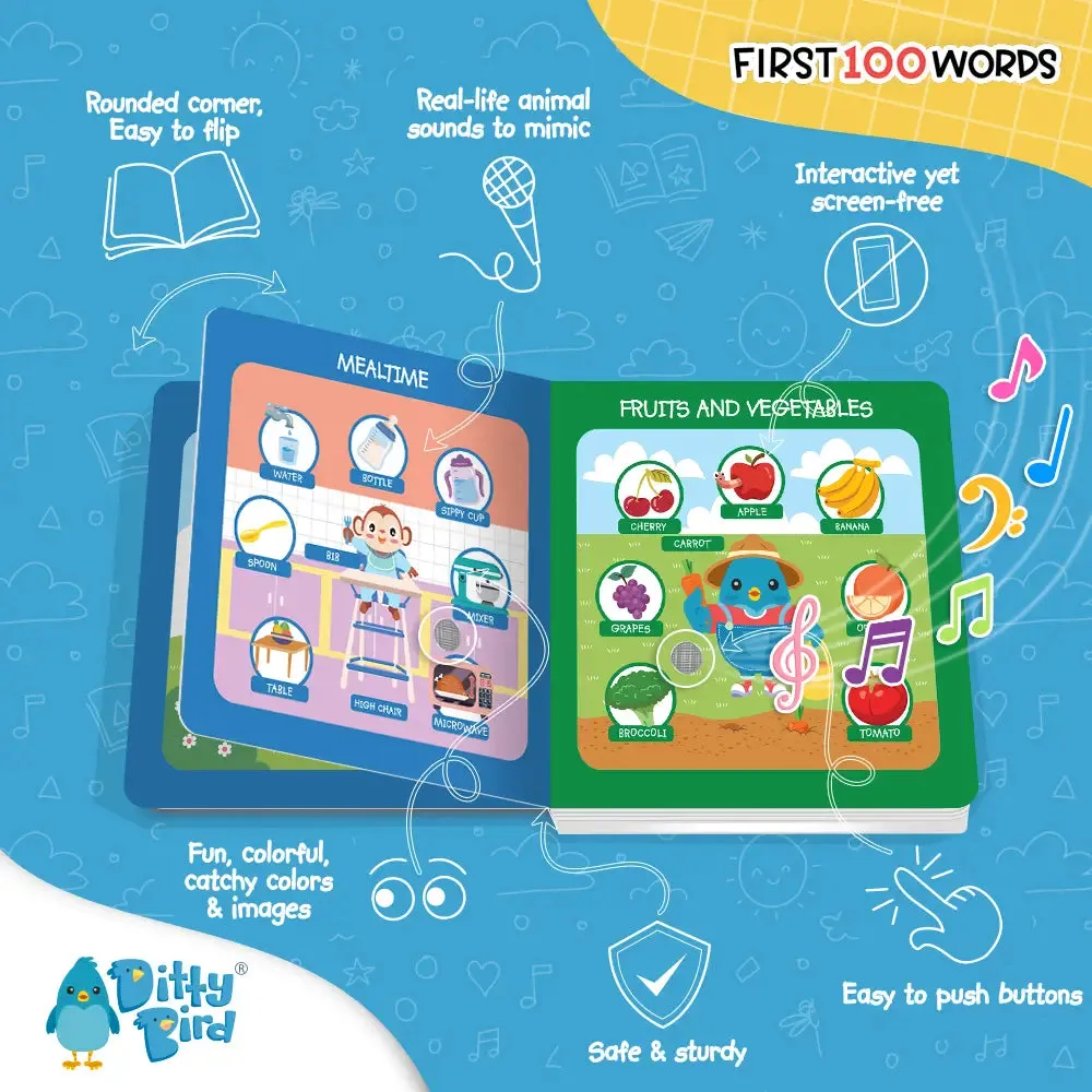 Ditty Bird® Baby Sound Vocabulary Book: First 100 Words