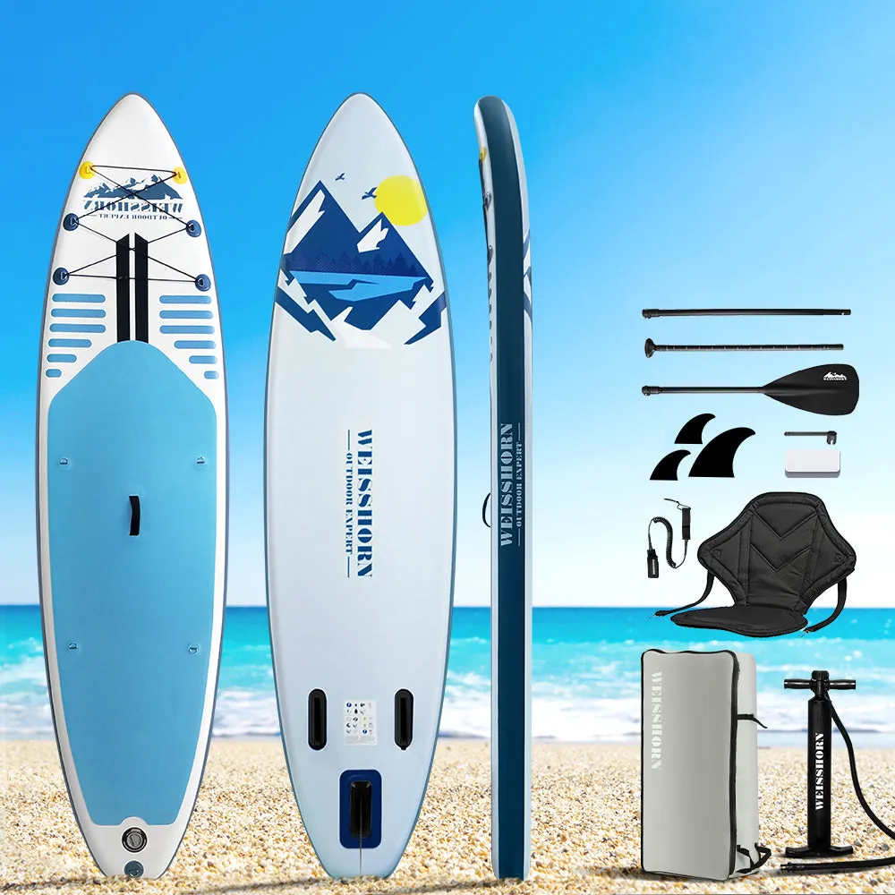 Drop-stitch Inflatable SUP Paddle Board with Kayak Seat - Weisshorn