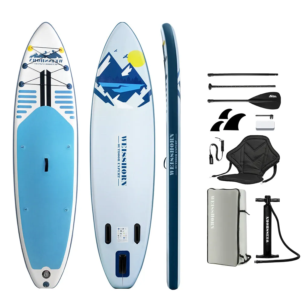 Drop-stitch Inflatable SUP Paddle Board with Kayak Seat - Weisshorn