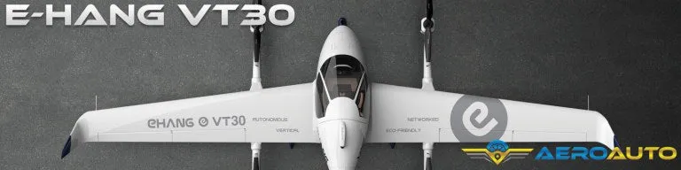 EHang VT30 Dual-Seat Passenger eVTOL Autonomous Aerial Vehicle