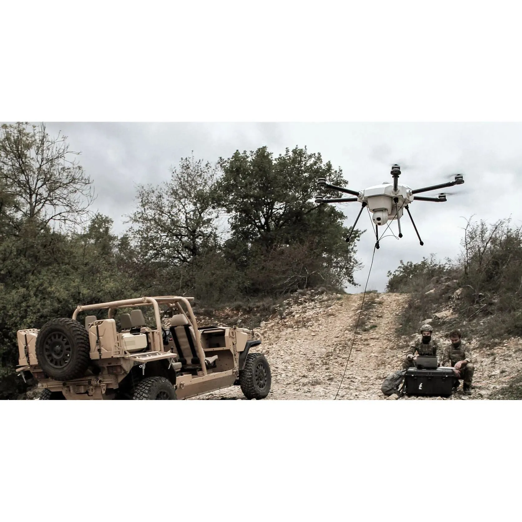 Elistair Tactical Tethered Drone | Model Orion 2.2 TE | Payload Capability 11 Lbs | Flight Time Capacity 50 Hrs