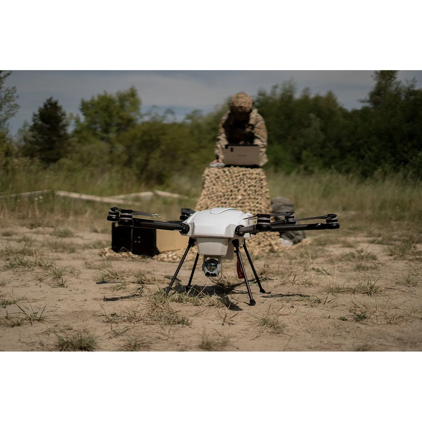 Elistair Tactical Tethered Drone | Model Orion 2.2 TE | Payload Capability 11 Lbs | Flight Time Capacity 50 Hrs