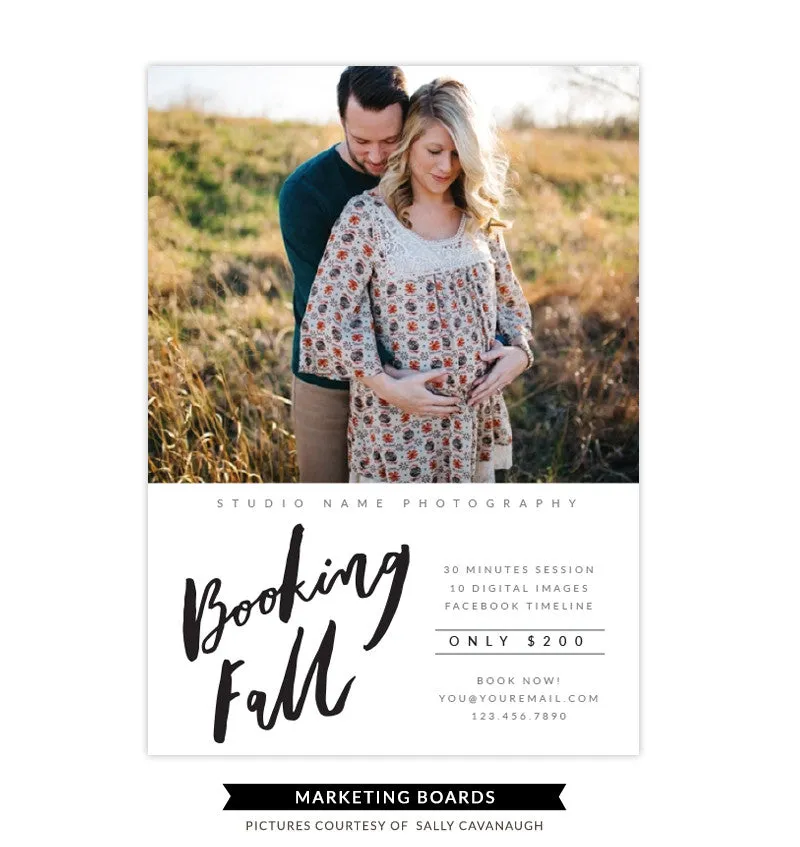 Fall Minis Marketing board | Booking Fall