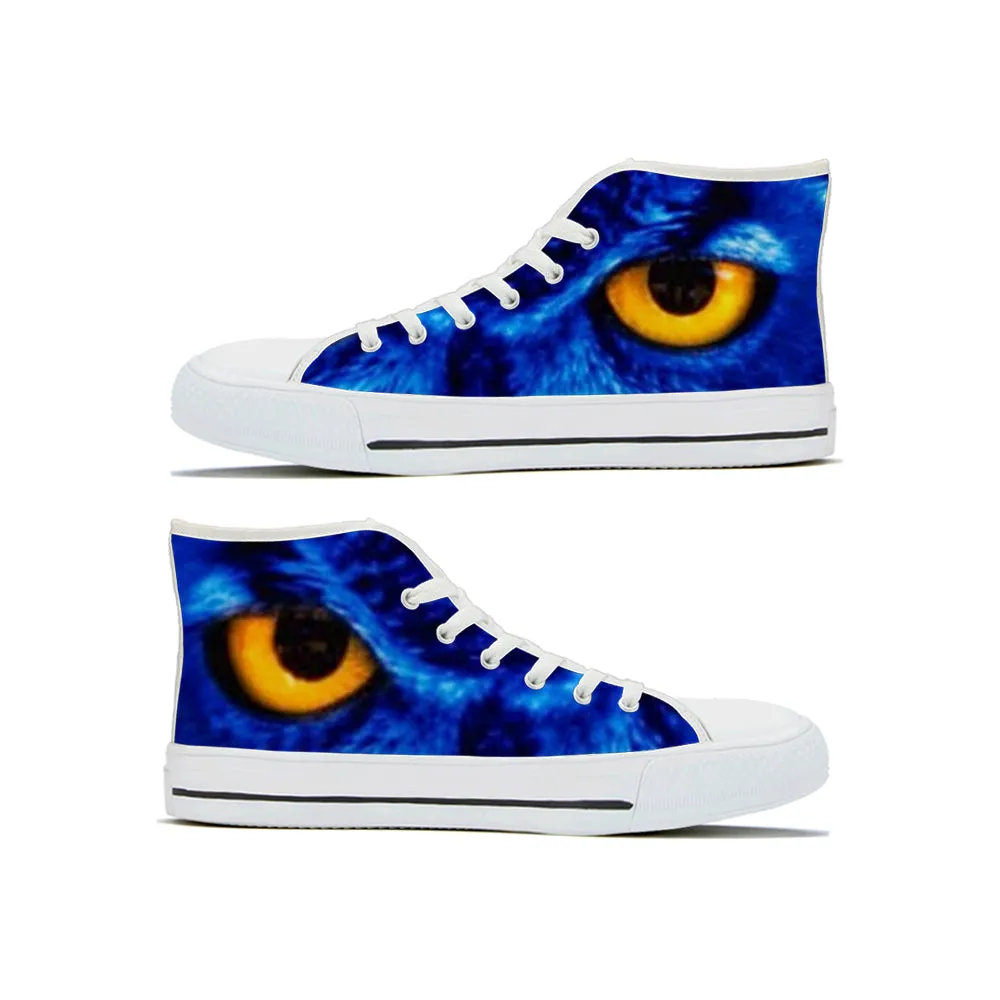 Flashy Blue Owl High canvas