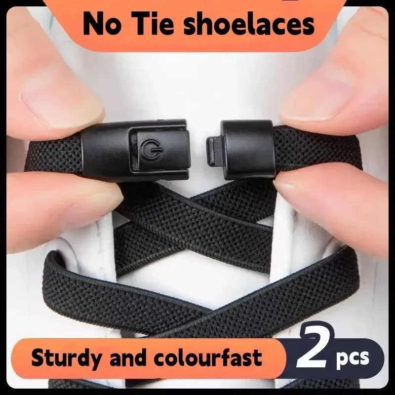 Gradient Press Lock Shoelaces: Easy Slip-On Solution - Quick Shipping