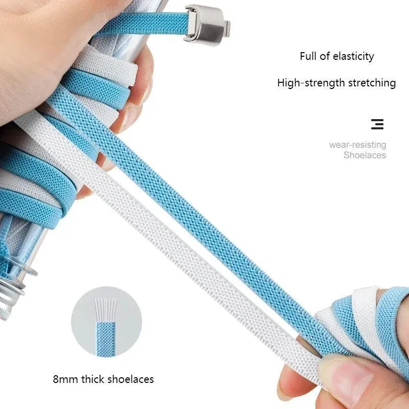 Gradient Press Lock Shoelaces: Easy Slip-On Solution - Quick Shipping