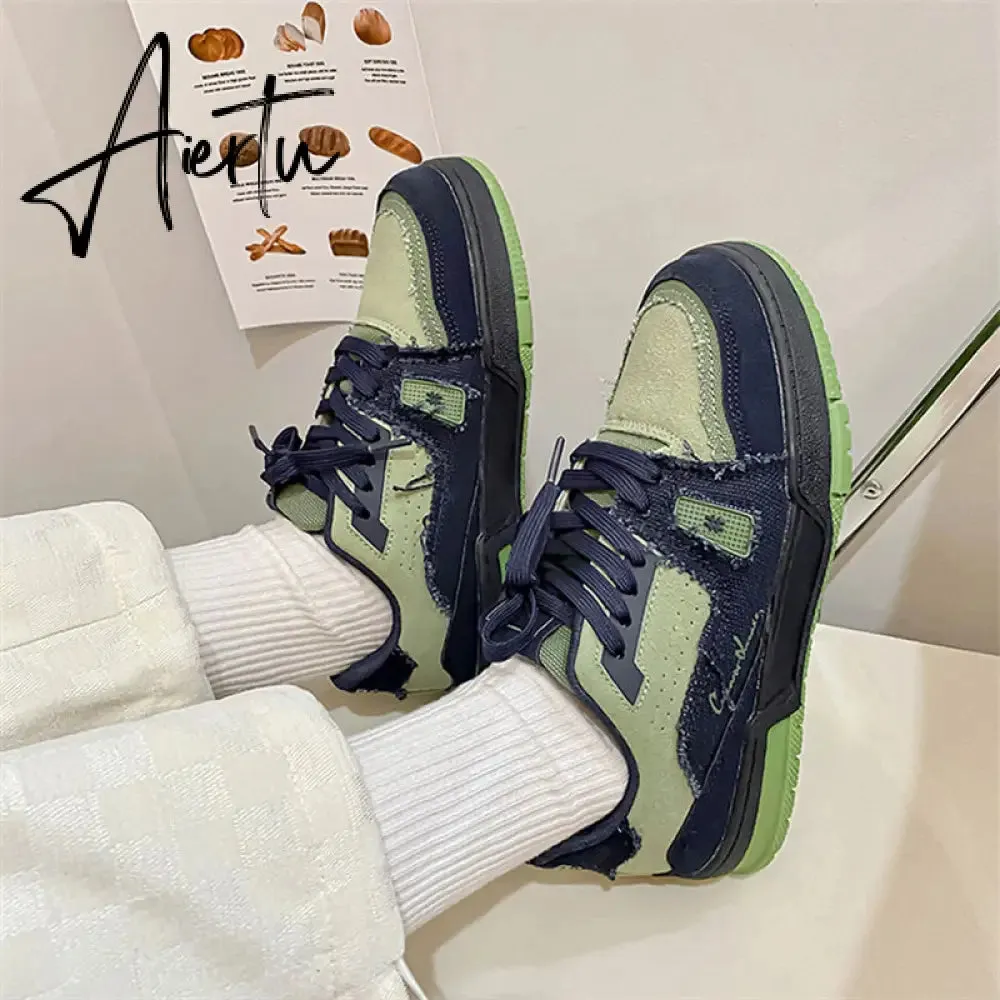 Harajuku Y2k Platform Shoes Women Canvas Korean Fashion Lace Up Sneakers Female Sports Comfortable Shoe Casual Flats