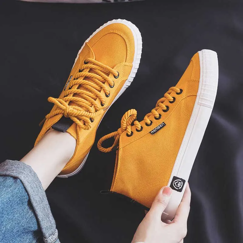 High-Top Canvas Trendy Flat Board Casual Women's Shoes