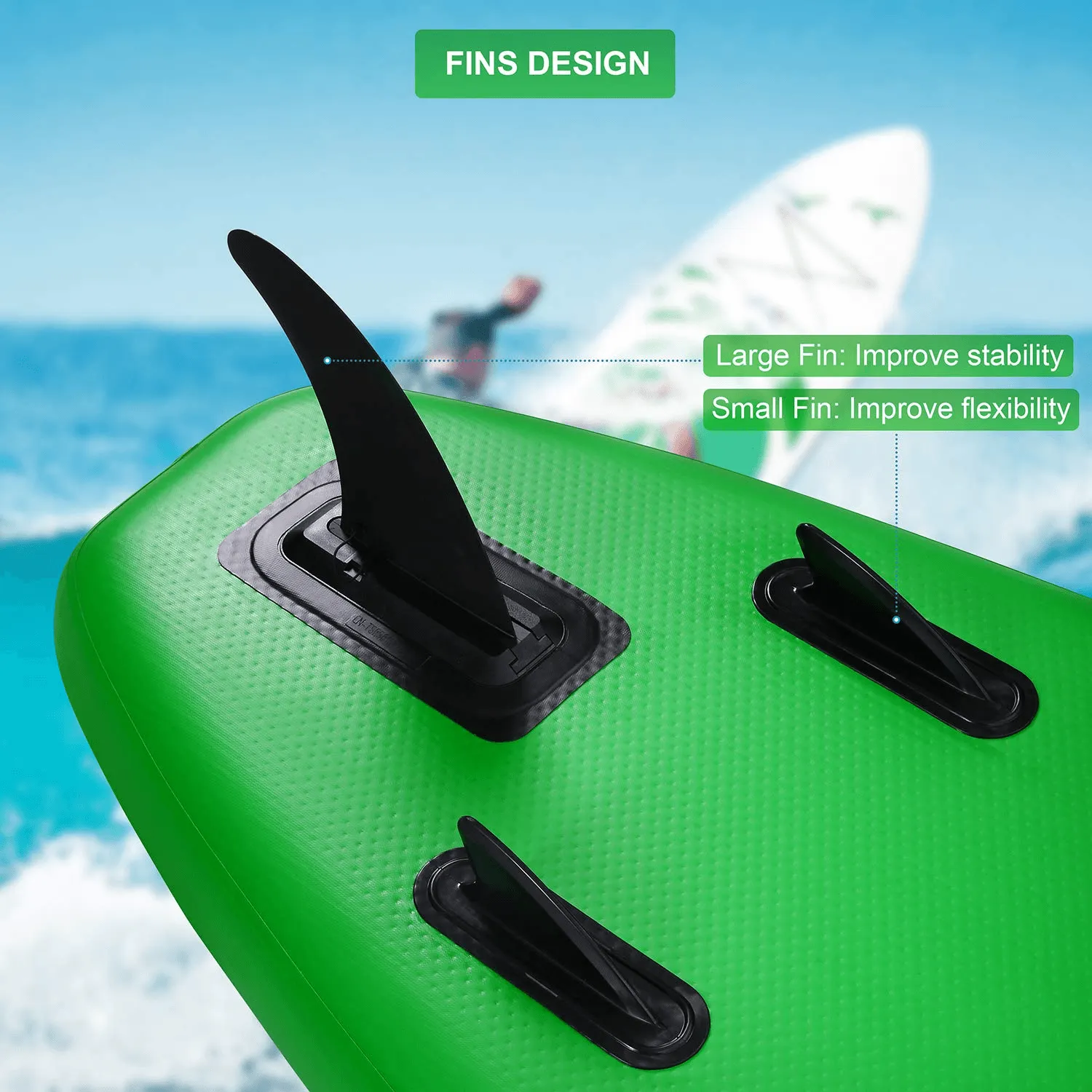 Inflatable Paddle Board SUP Stand Up Paddle Board 6 inches Thick Board with SUP Accessories & Carry Bag & Fast Pumping for Adults