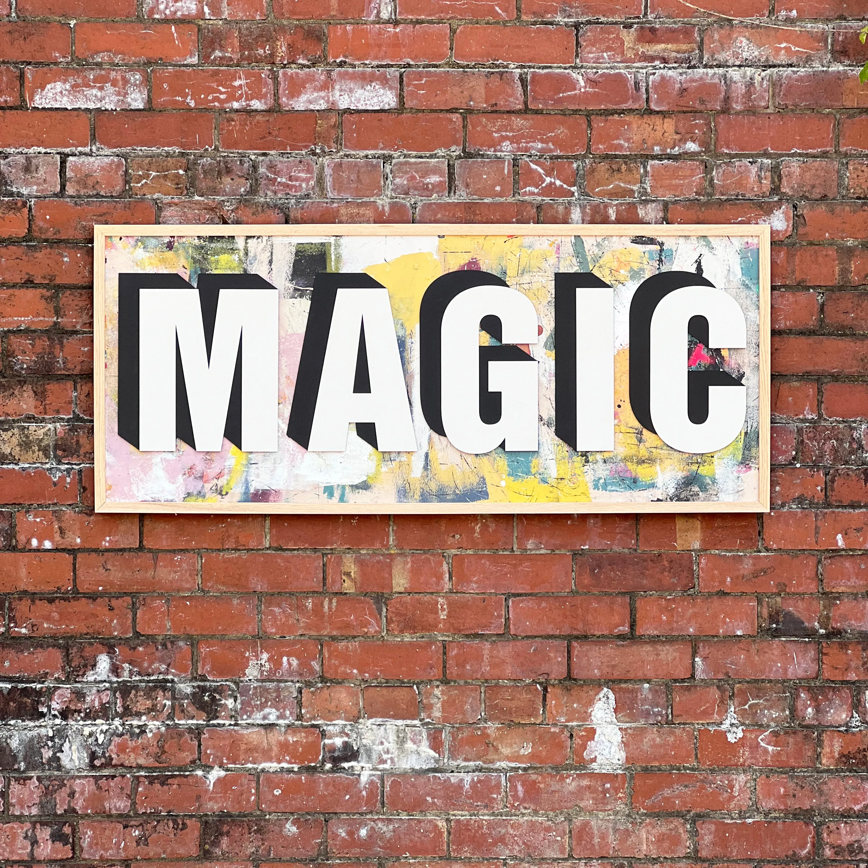 Large Paint Board Background Wooden Sign - MAGIC