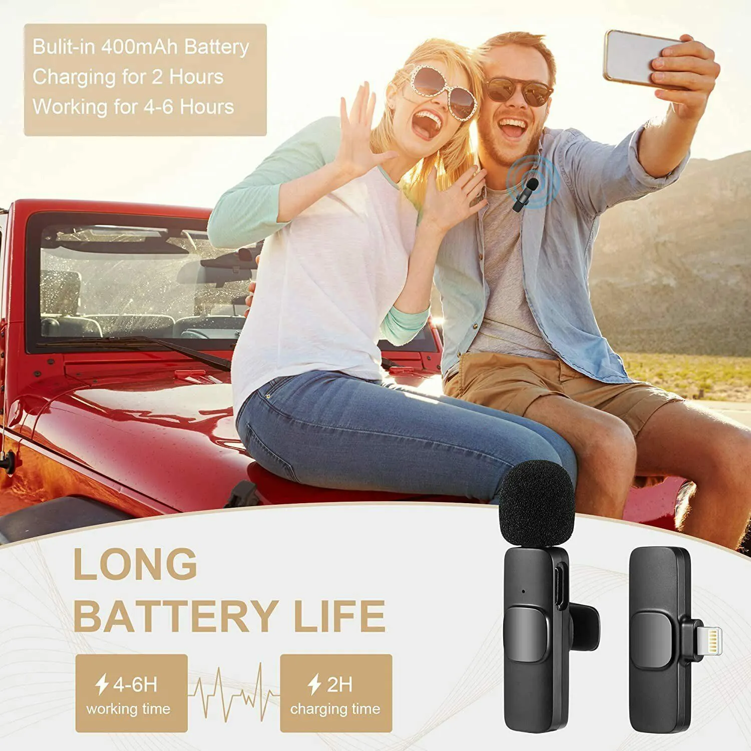 Lavalier Mini Microphone Wireless Audio Video Recording With Phone Wireless Handheld | Brodtica.com