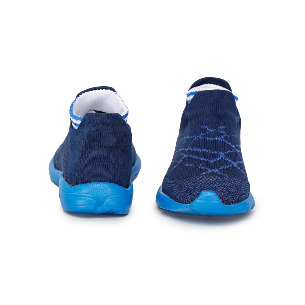 Lucy & Luke (Blue) Casual Non Lacing Shoes For Kids KSN-207 By Liberty