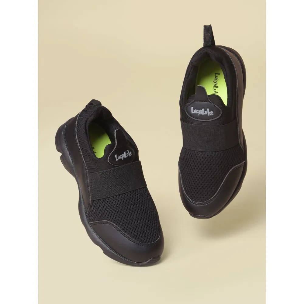 Lucy & Luke by Liberty Kids KSN-51 Black Casual Non Lacing Shoes