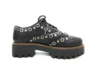 Lucy Black 1990's Lace up Shoe