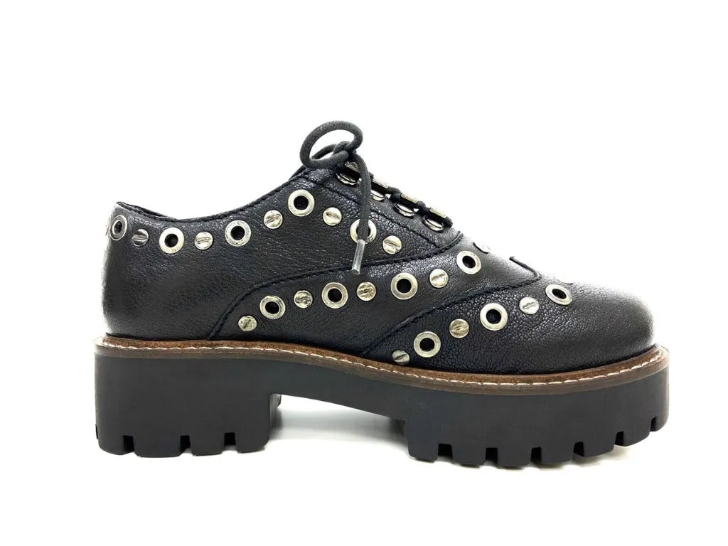 Lucy Black 1990's Lace up Shoe