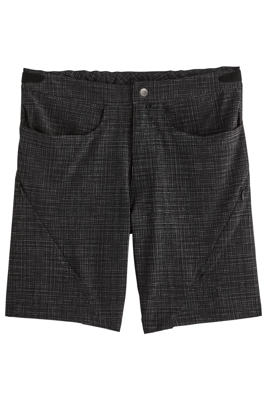 Men's Calasa Tech Swim Trunks | Black/Grey Crosshatch