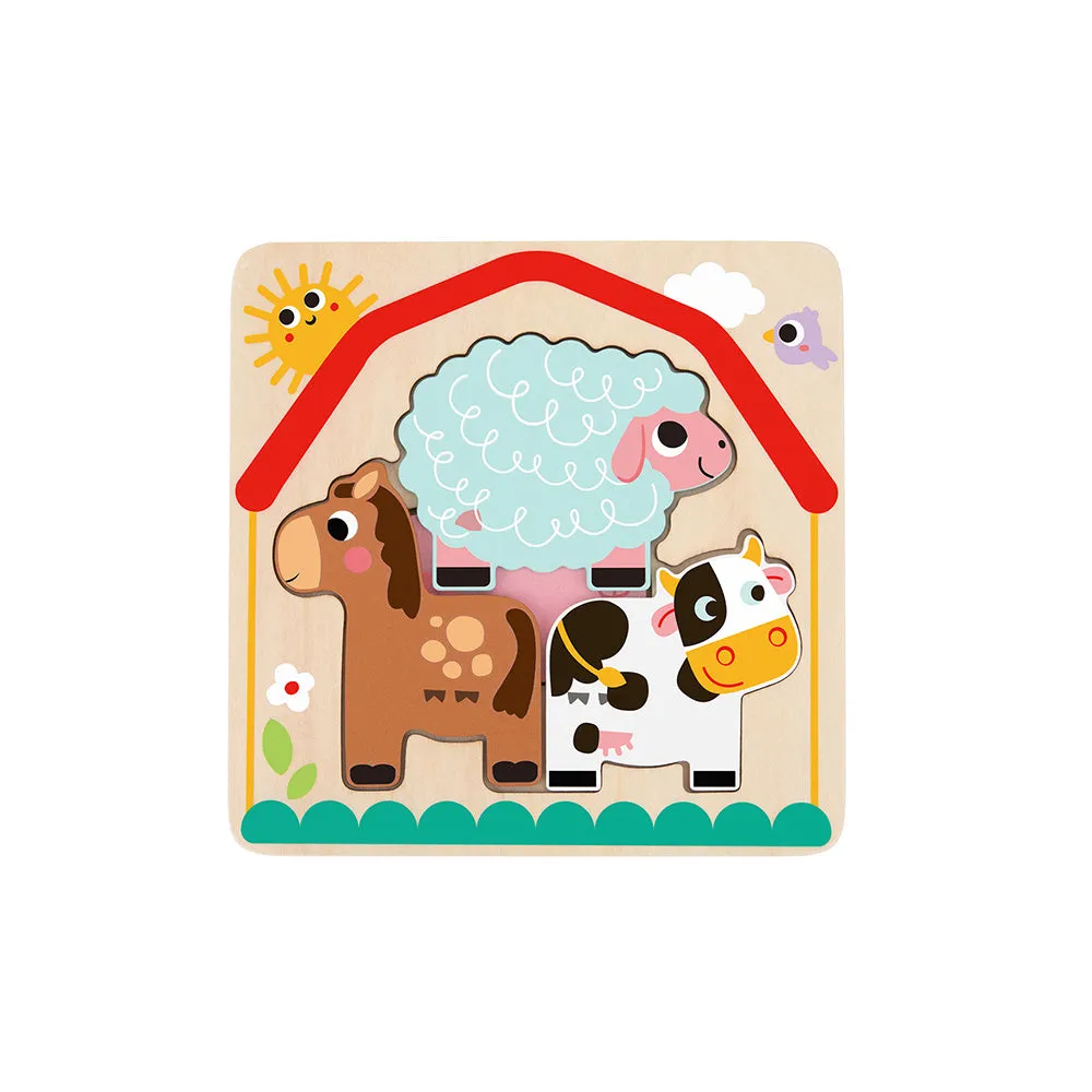 Multi-layered Farm Puzzle 7pc