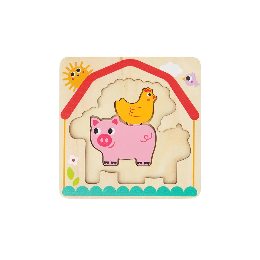 Multi-layered Farm Puzzle 7pc